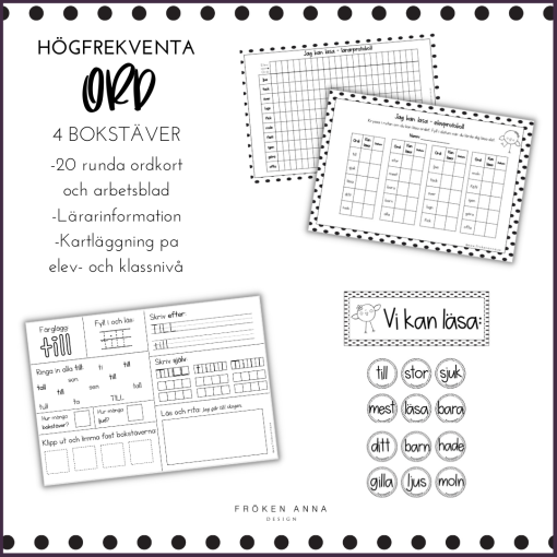 Högfrekventa ord (Fyra bokstäver)