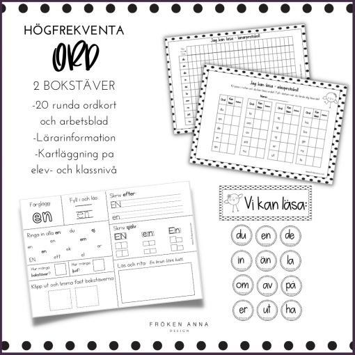 Högfrekventa ord (två bokstäver)