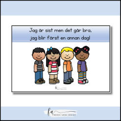 Poster / Visuellt stöd: Jag är sist