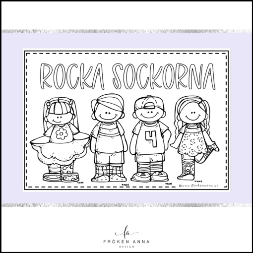Målarbild rocka sockorna