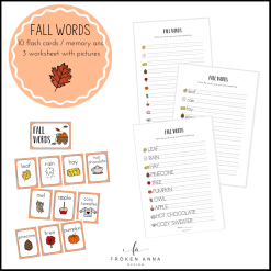 Fall words (Ordkunskap, välskrivning, memory)