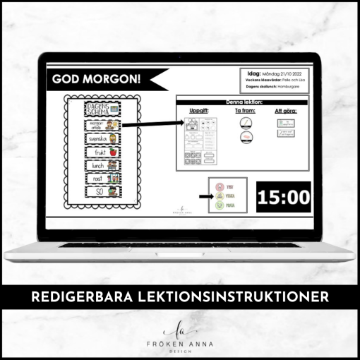 Redigerbara lektionsinstruktioner