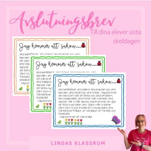 Lindas avslutningsbrev sommar