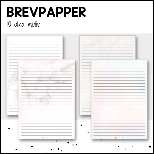 Brevpapper - 10 olika