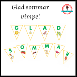 Glad sommar vimpel