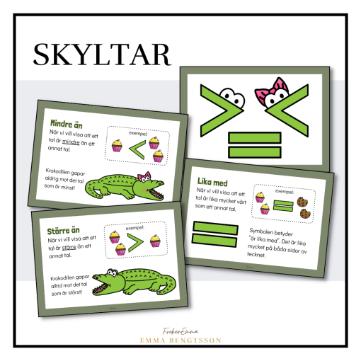 Skyltar - större, mindre eller lika