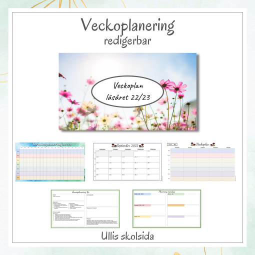 Veckoplanering 22/23 – redigerbar