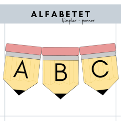 Vimplar - alfabetet