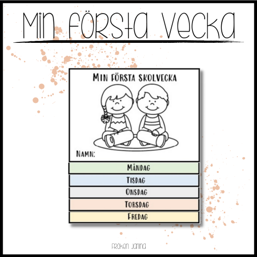 Min första skolvecka (flippbok)