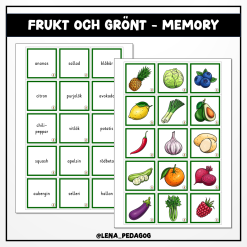 Frukt och grönt - memory