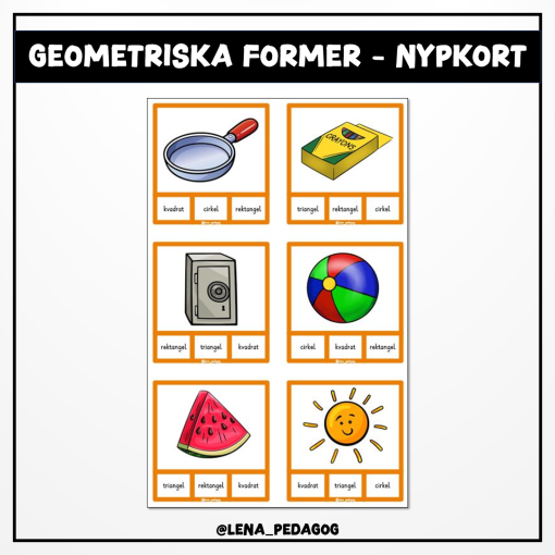 Geometriska former - nypkort