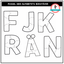 Alfabetspussel utan bilder