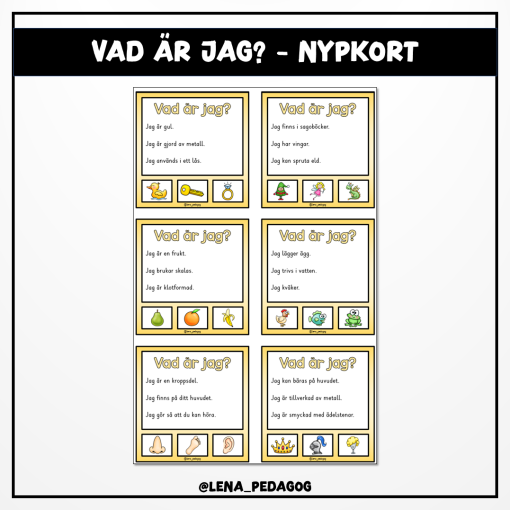 Vad är jag? - nypkort