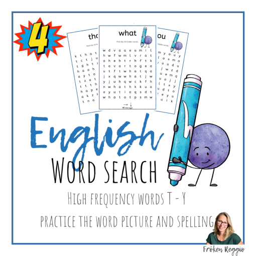 English Word Search T - Y