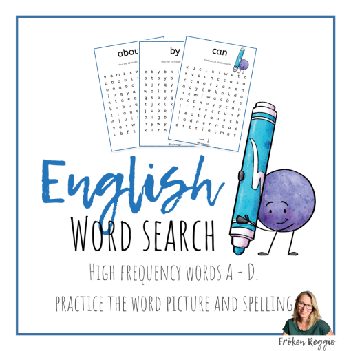 English Word Search A - D