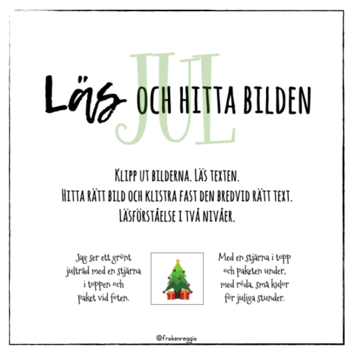 Läs och hitta bilden - jul