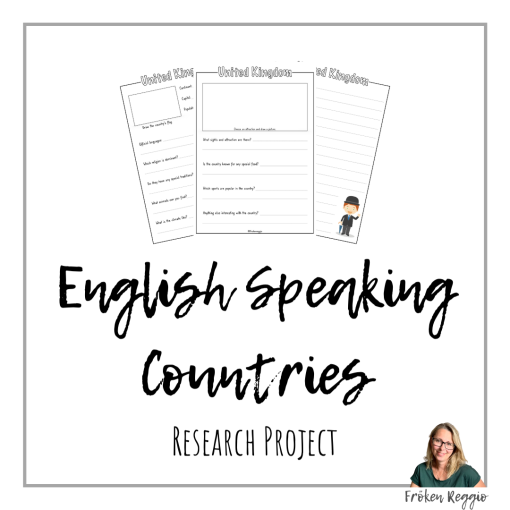 English speaking countries - Research Project