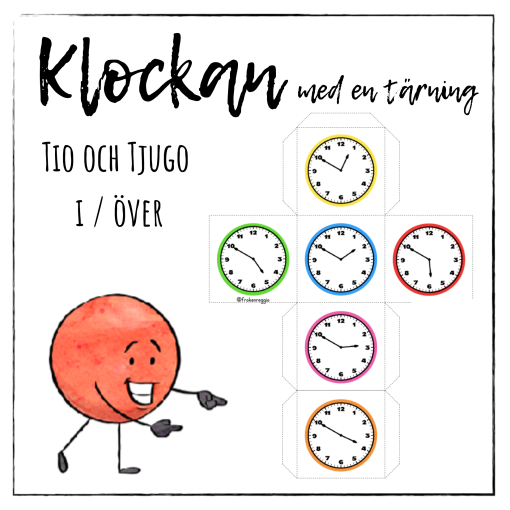 Klockan med en tärning tio i/över & tjugo i/över