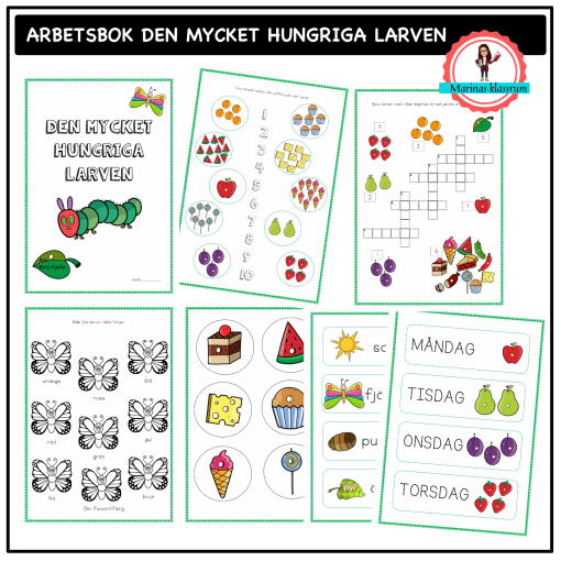 Arbetshäfte till sagan om den mycket hungriga larven.