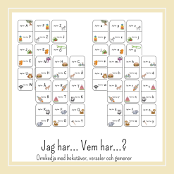 Jag har... Vem har...? Ormkedja med bokstäver