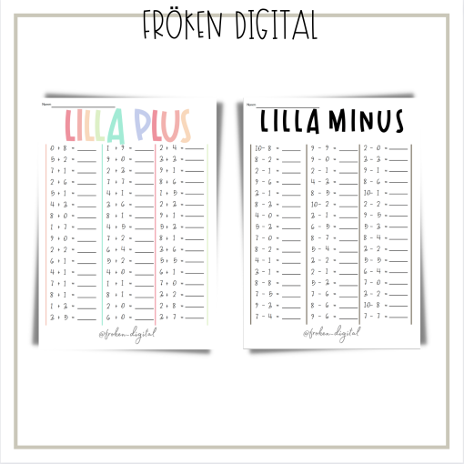 Lilla plus & minus.