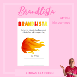 Brandlista till klassrum