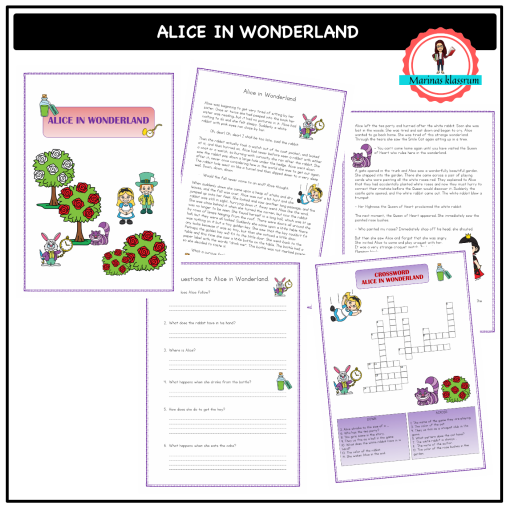 Alice in Wonderland - worksheets to a classic story