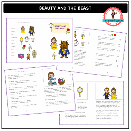 The beauty and the beast - story book