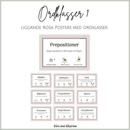 Ordklasser 1 - rosa