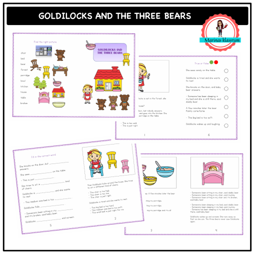 Goldilocks and the three bears - story book