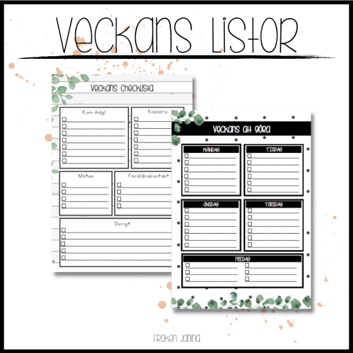 Veckans listor