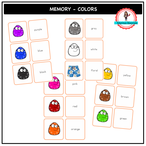 English memory - colors