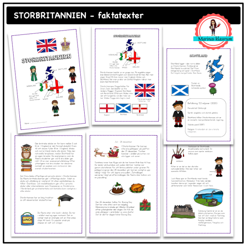 Storbritannien - faktatexter svensk text