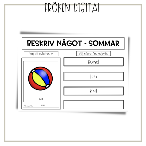Beskriv något - sommar