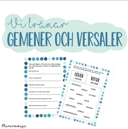 Vi tränar gemener och versaler!