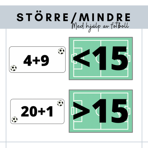 Större än/Mindre än - fotboll