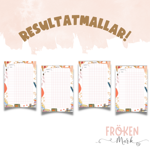 Resultatmallar - Alla ämnen i grundskolan (Tema 2)