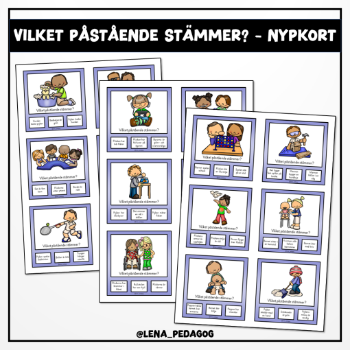 Vilket påstående stämmer? - nypkort