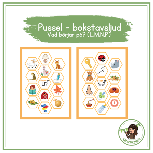 Pussel- börjar på (bokstäverna L,M,N,P)