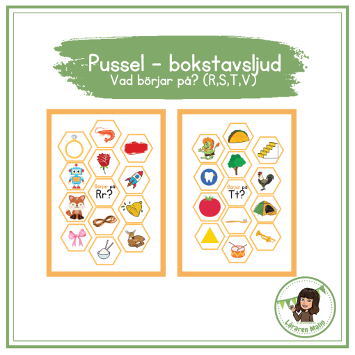 Pussel- börjar på (bokstäverna R,S,T,V)