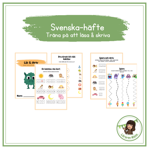 Häfte - träna på bokstäver, läsa, skriva