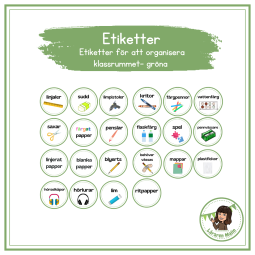 Etiketter- gröna