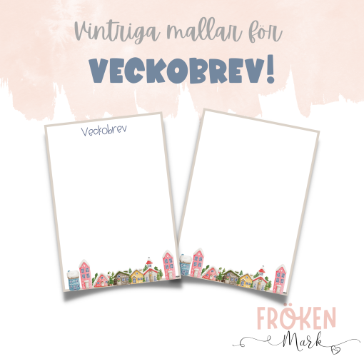 Mall för veckobrev - Vintertema