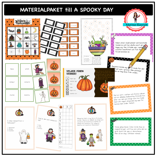 Materialpaket för en temadag - Halloween åk 1 - 3