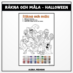 Räkna och måla - halloween