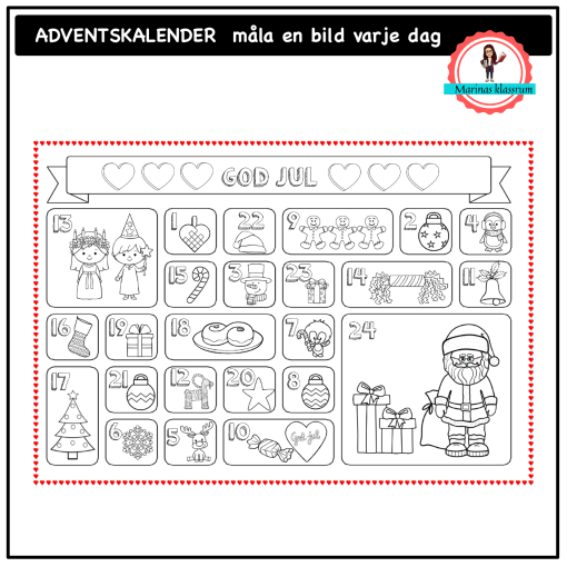 Adventskalender - måla en bild varje dag
