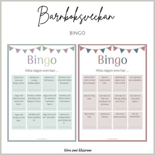 Barnboksveckan - bingo