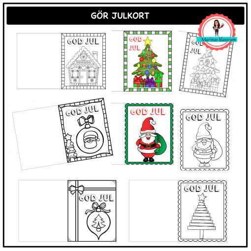 Gör egna julkort - pyssel