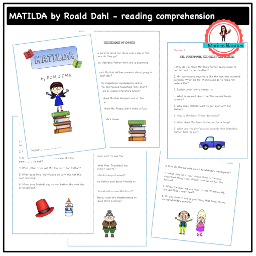 Matilda av Roald Dahl - reading comprehension