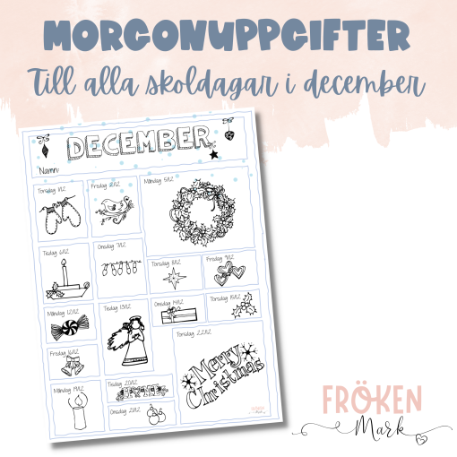Morgonuppgifter - December